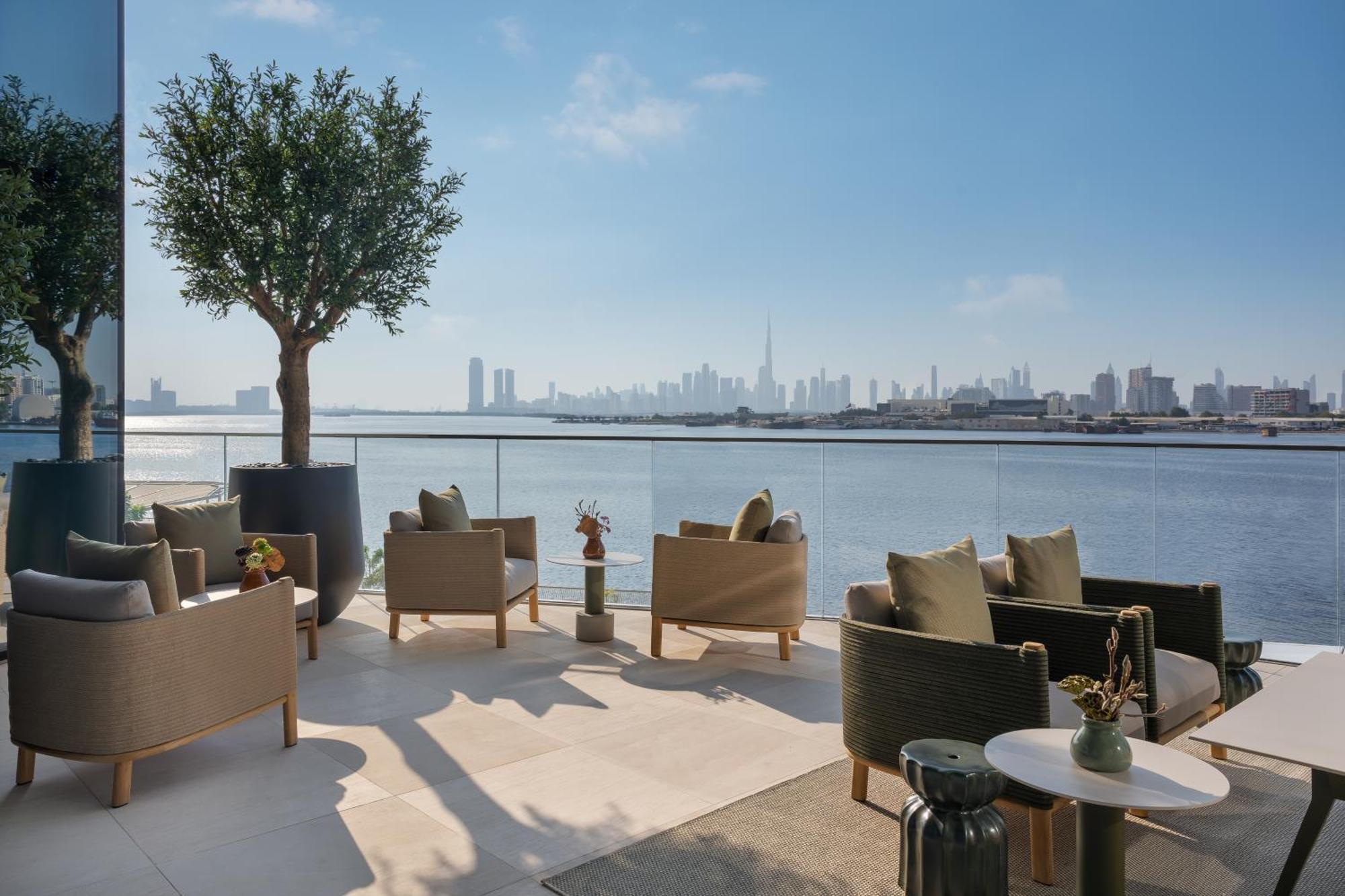 Address Creek Harbour Hotell Dubai Exteriör bild View from the terrace