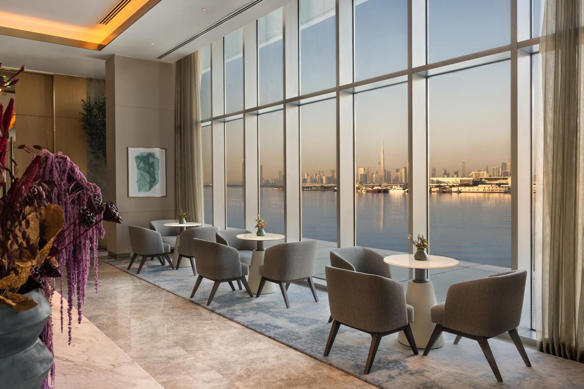 Address Creek Harbour Hotell Dubai Exteriör bild The Lounge at the airport