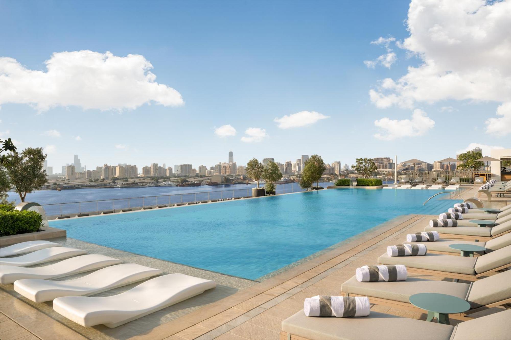 Address Creek Harbour Hotell Dubai Exteriör bild View of the pool at the Four Seasons Hotel, Cairo